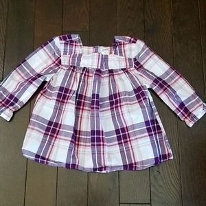 🌻 Girl Plaid Baby Doll Top